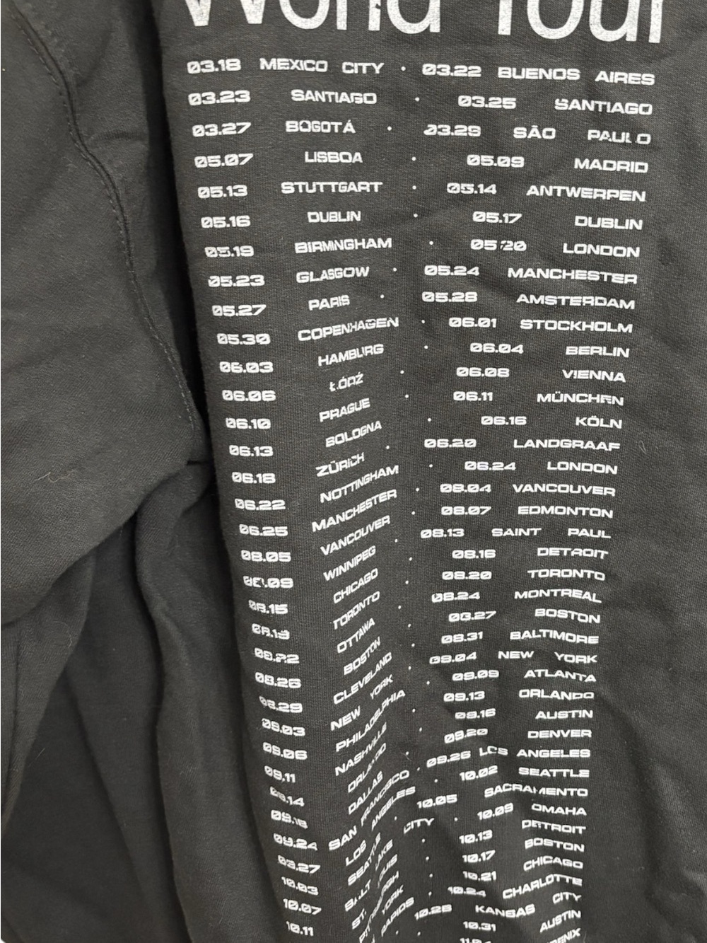 Tate McRae Miss Possessive World Tour 2025 Black Graphic Hoodie Size M - Picture 4 of 5